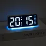 Digital Alarm LED Clock Mood Light TEMP Date Week 2 Alarms Snooze Electronic Table Clock 4 Levels Brightness 12H 24H LED Clock