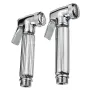 Brass Shattaf Douche Spray Bidet Toilet Shower Head Nozzle Holder Silver Bidet Cleaning Device