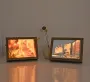 LED Illuminated Artwork Warm Modern Minimalist Design Rechargeable with Real Wood Frame Perfect Night Light and Home Decor Piece