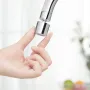 Diiib Kitchen Faucet Aerator Water Tap Nozzle Bubbler Water Saving Filter 360-Degree Double Function 2-Flow Splash-proof Tap Connector With 5 Adapter