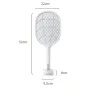 Smart Inductive Electric Mosquito Killer Racket 1200mAh Battery 3000V Power Grid Dual Language Manual