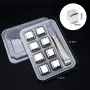 8PCS 304 Stainless Steel Ice Cubes Set Reusable Chilling Stones for Whiskey Wine Wine Cooling Cube Chilling Rock Party Bar Tool