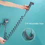High Pressure Dual Control Valve Hygienic Shower Toilet Bidet Spray Gun Set Dual Outlet Mini Angle Valve Handheld Bidet Sprayer Toilet Cleaning for Bathroom Accessories