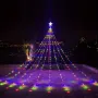 198 LED Five-Pointed Star Light Waterfall Light Water Trailing Light Christmas Holiday Decoration Light Garden Star Light String 8 Mode Function