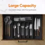 Cutlery Organizers Expandable Cutlery Bins Large Capacity Cutlery Storage Holders for Drawers Counters Cabinets Kitchen Organizers and Storage Cabinets