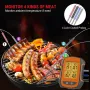 bluetooth Kitchen Oven Thermometer Four Probe Electronic Wireless Food Thermometer Dual Alarm Modes Electronic Kitchen Thermometer
