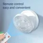 2 in 1 Desktop Folding Fan with Remote Control USB Charging Rechargeable 4000mah Battery Compact Design Night Light Feature Available in White Green and Blue