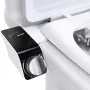 Toilet Bidet Attachment Ultra-Slim Toilet Seat Double Nozzle Spiral Adjustable Water Pressure Non-Electric Ass Sprayer With Hose