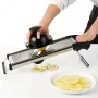 Multifunctional Vegetable Cutter Grater Food Slicer Adjustable Thickness for Cheese Fruits Vegetables Stainless Steel Food Cutter Slicer Dicer with Extra Brush for Kitchen