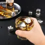8PCS 304 Stainless Steel Ice Cubes Set Reusable Chilling Stones for Whiskey Wine Wine Cooling Cube Chilling Rock Party Bar Tool