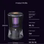 3000V Electric Shock 368UV Mosquito Traps Killer Lamp Electric Fly Trap Silent Electric Fly Catcher Gnat Traps USB Rechargeable Fly Zappers For Outdoor Home