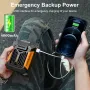4000mAh Portable Waist Clip LED Light Fan Power Bank Mini Hanging Neck Fan USB Rechargeable Fan Small Outdoor Camping Waist Fan