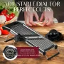 Multifunctional Vegetable Cutter Grater Food Slicer Adjustable Thickness for Cheese Fruits Vegetables Stainless Steel Food Cutter Slicer Dicer with Extra Brush for Kitchen