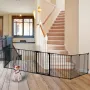 Comomy 198 inch Long Baby Gate, Extra Wide Baby Gate Play Yard 8 Panel Foldable Safety Gate for Pet Child Auto Close Baby Gate for Stairs Doorways Barriers, 30'' Tall, Black