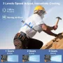 4000mAh Portable Waist Clip LED Light Fan Power Bank Mini Hanging Neck Fan USB Rechargeable Fan Small Outdoor Camping Waist Fan