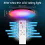 Elfeland 30W Smart RGB Ceiling Light with WiFi Bluetooth Remote Control Dimmable APP & Voice Control Compatible With Alexa Google Assistant