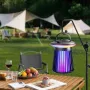 Electric Mosquito Killer Lamp Gnats Zapper Indoor Rechargeable Cordless LED Camping Lights Portable Multifunctional for Travel Picnic Hiking