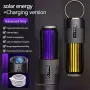 2 in 1 Solar Powered Mosquito Killer Lamp LED Lighting 1200mAh Lithium Battery 2500V High-voltage Efficient Bug Zapper Outdoor Camping Night Light