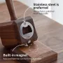 Creative Wooden Retro Bottle Openers Multifunction Hammer Shaped Drinks Corkscrew Long Handle Bottle Opener with Magnet