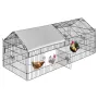 PawGiant Chicken Coop Run Cage Upgrade 86.6\×40\×38\ Metal Chicken Fence Pen Pet Playpen Enclosures with Protection Cover&Ground Nail,Cage Indoor Outdoor Yard for Small Animals Cat Hen Duck Rabbit