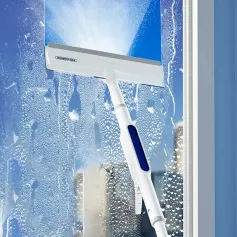 2 In 1 Spray Window Cleaner Window Squeegee With Spray Bottle 130cm Long Pole For Window Cleaning At Home And Glass Cleaning Outdoors