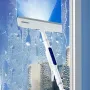 2 In 1 Spray Window Cleaner Window Squeegee With Spray Bottle 130cm Long Pole For Window Cleaning At Home And Glass Cleaning Outdoors