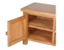 Solid Oak Wood TV Cabinet With Two Convenient Cable Outlets Brown 40.6" x14.2" x18.1"