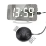 LED Mirror Digital Alarm Clock USB Rechageable Auto Light Sensitive With Alarm Vibrator 2 Alarm Mode