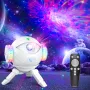 LED Astronaut Galaxy Projector Lamp 360° Rotating Starry Sky Light with 7 Nebula Effects Remote Control