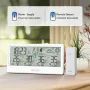 BALDR Large LCD Display Weather Station Thermometer Hygrometer Alarm Clock Large Screen Triple Channel Wireless Electronic Thermometer And Hygrometer Weather Station Alarm Clock