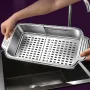 Kitchen Sink Drain Basket Retractable 304 Stainless Steel Drain Rack Vegetable Fruit Basin Bowl Chopsticks Dish Storage Rack