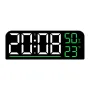 LED Digital Wall Clock Remote Control Electronic Mute Clock with Temperature Humidity Display Timing Function 12/24H LED Clock Watch Desk Clock