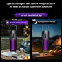 Solar Powered & USB Rechargeable Mosquito Lamp With Adjustable 2/4/6H Timer Folding Hanging Ring Warm Light & Mosquito-Killing 2 Modes Outdoor Indoor Use