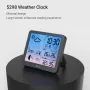 Temperature Humidity Sensor Indoor Outdoor Real Time Monitoring Weather Clock High Precision Hygrometer Thermometer Dual Power USB/Battery LCD Weather Forecast Clock
