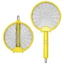 3000V Electric Mosquito Racket Mosquito Killer Lamp USB Rechargeable Foldable Mosquito Repellent Lamp Swatter Fly Swatter