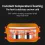 800ML Portable Mini Electric Lunch Box USB Charging Food Heating Container Car Home Rice Food Container Stainless Steel Lunch Bento Box