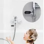 LED Display Household Water Shower Thermometer 5-85 ℃ Flow Self-Powered Water Thermometer Monitoring Baby Care Energy Smart Meter