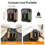 4000mAh Portable Waist Clip LED Light Fan Power Bank Mini Hanging Neck Fan USB Rechargeable Fan Small Outdoor Camping Waist Fan