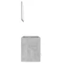 2 Piece Bathroom Furniture Set Concrete Gray Chipboard