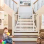 Comomy 48.8'' Baby Safety Gate Pet Dog Fence Child Walk Thru Security Door Extra Wide Baby Fence