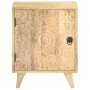 Carved Bedside Cabinet 15.7\x11.8\x19.7\ Solid Mango Wood