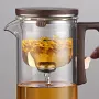 520ML/720ML Household Tea Brewing Tea Leaves Separation Full Glass Heat-Resistant Filter Tea Making Artifact Magnetic Suction Tea Brewing Cup
