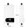MROSAA 4500W Tankless Instant Electric Water Heater HD Touch Screen Shower System for Bathroom and Kitchen