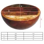 Unique Coffee Table Bowl-shaped with Steel Base Solid Reclaimed Wood Accent End Table