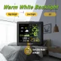BALDR Wireless VA Color Screen Weather Station 1%~99% Temperature Humidity Weather Forecast Alarm Clock Multi-functional