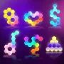 6Pack RGBIC Hexagonal Quantum Light Panels DIY Splicing Wall Lights with Music Sync APP & Remote Control Gaming Atmosphere Lamp