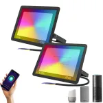 LED عاكس RGB ذكي كشاف في الهواء الطلق أضواء كاشفة 30 واط 50 واط 100 واط مقاوم للماء 220 فولت إضاءة باردة دافئة Tuya WIFI التحكم ل Alexa