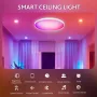 Elfeland 30W Smart RGB Ceiling Light with WiFi Bluetooth Remote Control Dimmable APP & Voice Control Compatible With Alexa Google Assistant