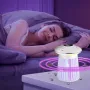 Electric Mosquito Killer Lamp Gnats Zapper Indoor Rechargeable Cordless LED Camping Lights Portable Multifunctional for Travel Picnic Hiking