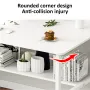 Office Computer Desk 43.3\ Large Desktop with Storage Rack for Home Office
